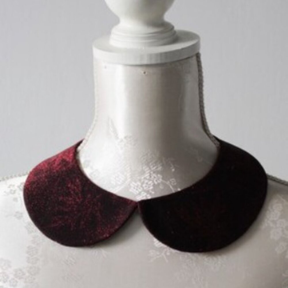 Detachable Peter Pan Collar Necklace  with ribbon closure